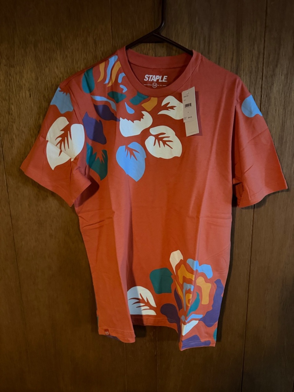 Staple Coral Floral Short Sleeve T shirt